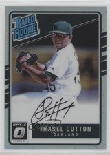 2017 Donruss Optic Rated Rookies Base Holo Prizm 53/150 Jharel Cotton Auto 1u6