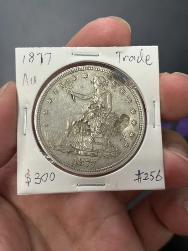 1877 S Trade Dollar Chopmarked