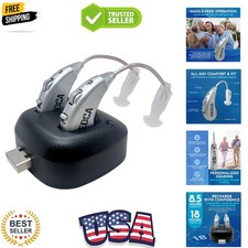 Digital Hearing Amplifiers - Rechargeable BTE Personal Sound Amplifier Pair w...