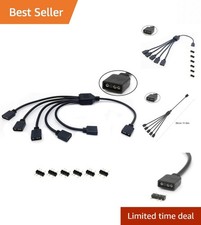 1-to-5 ARGB Splitter Cable - 5V 3-Pin Extension for RGB Lighting Customization
