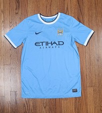 Manchester City 2013-14 Home Soccer Football Jersey Nike YOUTH XL BOYS