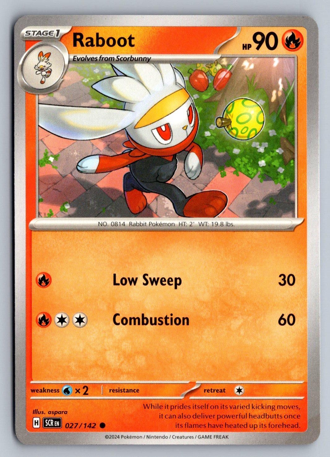 Stellar Crown RABOOT 27/142 NM/M Pokemon Sky 5 -43
