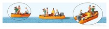 Preiser 10764 HO Scale Family in a Rubber Din...