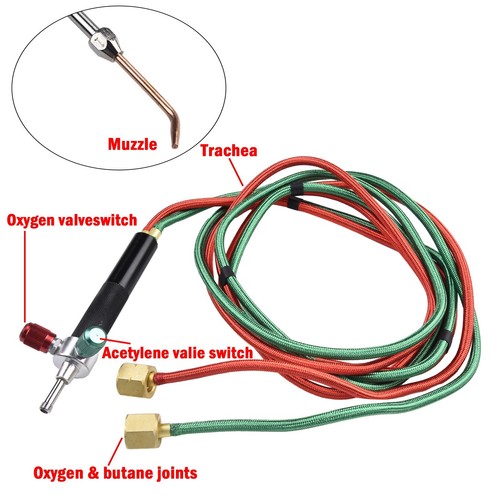 Antorcha de soldadura de gas oxígeno soldador de acetileno butano + 5 boquillas kit de corte - Útil - Imagen 1 de 24