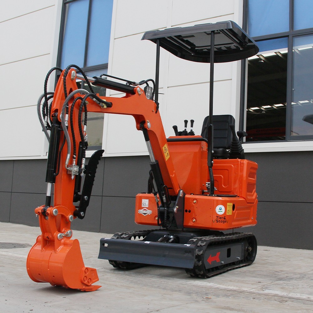 1 TON Mini Excavator 13.5 HP B&S Engine Tracked Digger Hydraulic joystick2025new