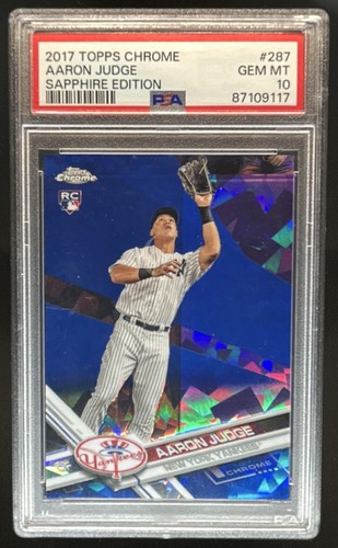 2017 Topps Chrome Sapphire Aaron Judge RC Rookie #287 Yankees PSA 10 GEM MINT