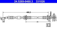 Bremsschlauch ATE 24.5269-0460.3 FüR Micra Nissan K11 2 16V HK11 AK11