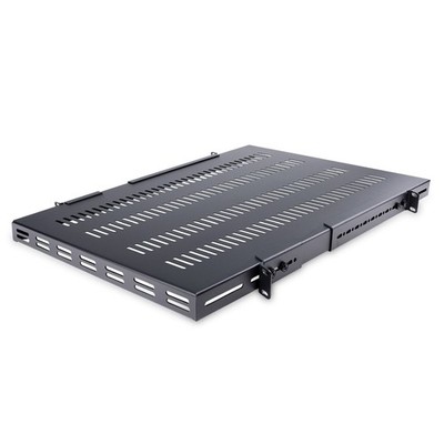 StarTech Server Rack Shelf - 1U - Adjustable Mount Depth - Heavy Duty - Rack - R