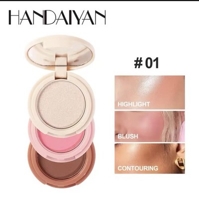 3in1 Beauty Palette   Highlight, Blush & Contouring für perfekten Glow