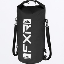 FXR Dry Bag Waterproof Roll-Up Closure D-Ring Off-Road Gear Black/White