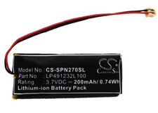 Battery for  PSP-N270,PSP-N270G P/N: LP491232L100 200mAh / 0.74Wh