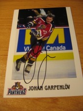 Johan Garpenl&ouml;v - Sweden  - Florida Panthers -  SIGNED PHOTO - de