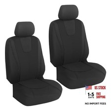YoRise 2PCS Car Seat Covers, Comfortable Breathable Front Seat Covers, Black