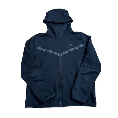 Nike Sportswear Tech Fleece Hoodie mit durchgehendem Reißverschluss schwarz Herren Large CU4489-010