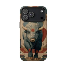 For iPhone / Galaxy / Pixel | Phone Case - Rustic Buffalo Western Tribal Bison
