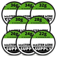 Mixed 550 Feet of Nichrome 80 Wire 22,24,26,28,30,32,34,36 Gauge Pack
