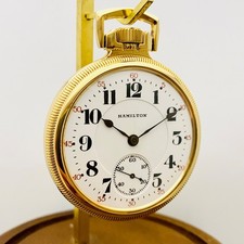 1921 Hamilton 16S 21J Grade 992 Railroad Grade Pocket Watch Working