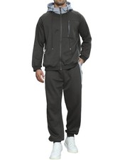 Sweatsuits for Men 2 Piece with Zipper Pockets Full Zip Hoodie Tracksuit Sets...