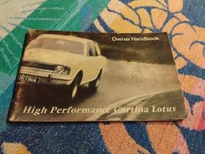 Ford Cortina Lotus Mk2 Owner Handbook Instruction Manual 1967 Good Condition