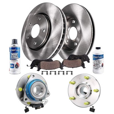 Front Brake Pads Rotors Wheel Hubs for 2006-2013 Chevrolet Impala