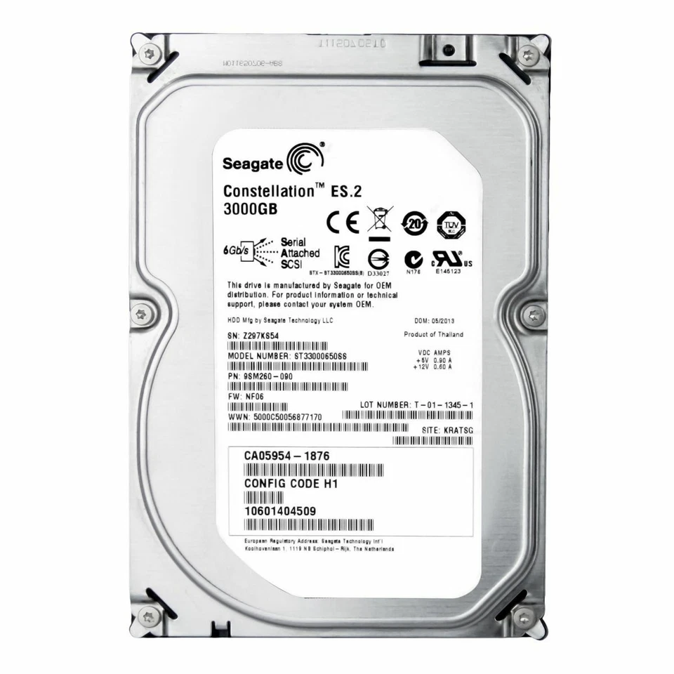 Hard Drive Seagate Constellation ES.2 3TB 7200 64MB SAS ST33000650SS 3.5 " - Image 2 of 4