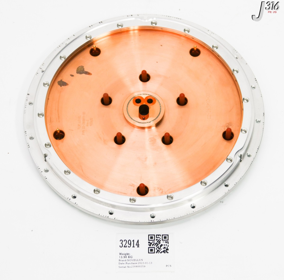 プレート 32914 NOVELLUS ESC, 300MM SPEED HDP, 02-283810-00 02-283811-00 02