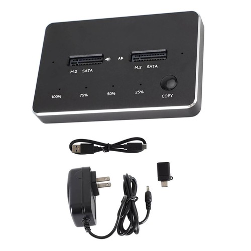 New Durable High-speed Dual Bay M.2 SATA+SATA SSD Docking Station Duplicator - Photo 6/13