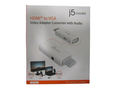 j5create HDMI to VGA Video Adapter Converter with Audio - New 