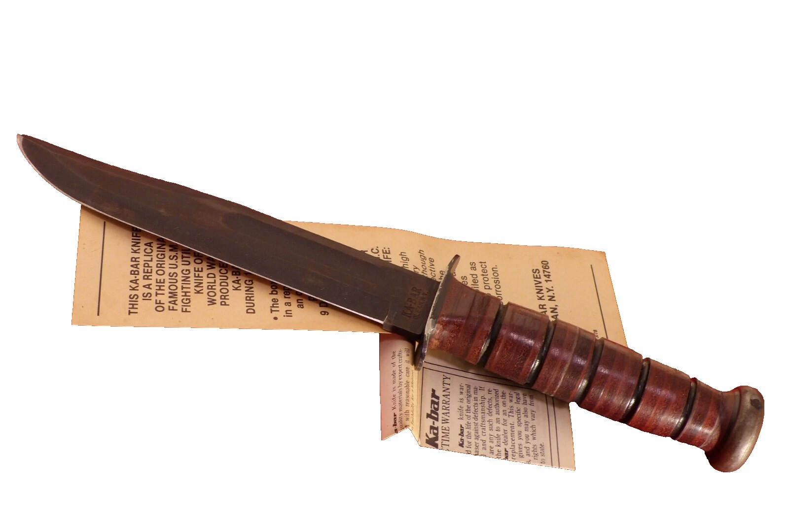 Alça de Couro KA-BAR Combat Facas de lâmina fixa colecionáveis