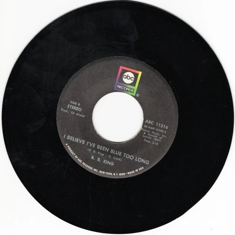 B. B. King - Ain't Nobody Home / I Believe I've Been Blue Too Long 7 дюймов 45 - Изображение 3 из 4