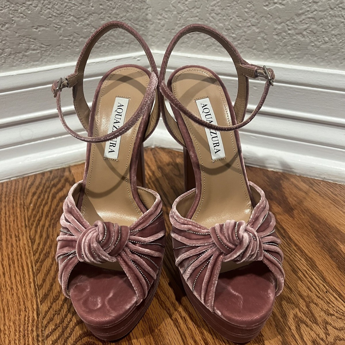 AQUAZZURA FIRENZE VERO CUOIO MADE IN ITALY SIZE 37 | eBay