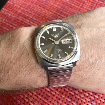 Seiko 6119-7120 Gris Dial Reloj Vintage Sunburst | eBay