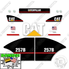 Fits Caterpillar 257B Decal Kit Skid Steer - 7 YEAR OUTDOOR 3M VINYL!
