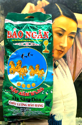 350g 12.3oz Vietnamese Pandan Green Tea - Tra Sam Dua Bao Ngan