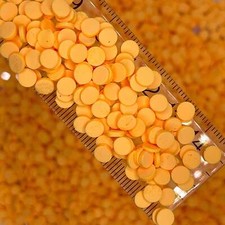 FAKE 5MM Orange Round Circle Disc Polymer Clay Sprinkle NOT EDIBLE D17-10