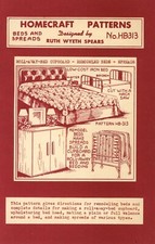 Ruth Wyeth Spears HOMECRAFT PATTERNS 1940s Beds  Spreads Roll-Away Bed Cupboard