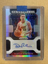 2021-22 Prizm Duncan Robinson Sensational Signatures Silver Prizm #SS-DRB Heat