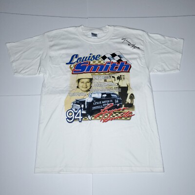 Vintage T-Shirt SIGNED Louise Smith #94 The First Lady Racing Driver Autographed
