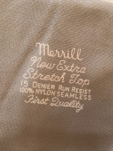 Vtg Box 2 Pr. Merrill Stockings Ladies Boudoir Hosiery 10 1/2 Sparkle Beige R14 - Picture 2 of 4