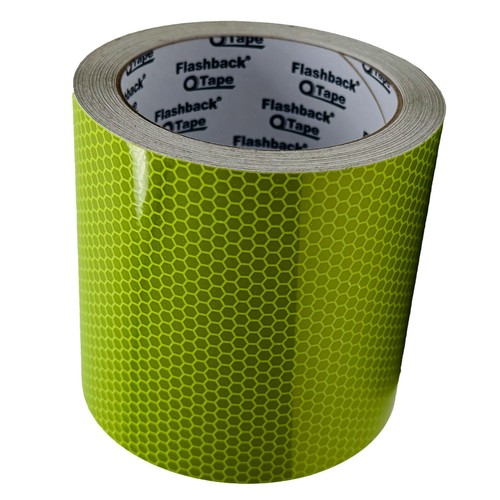 Lime Reflective Tape Self-Adhesive High Vis Tape Sticker Vinyl Strips - Picture 4 of 5