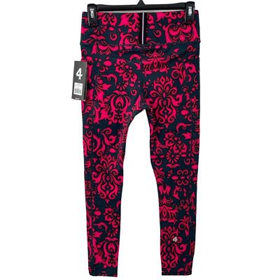 NWT Fourlaps Plyo Leggings Size SMALL in Festival Fuchsia Deep Teal Wallpaper