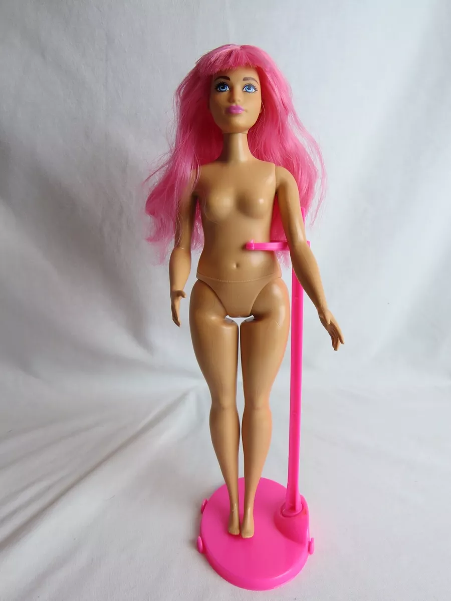 Barbie Daisy Doll, Pink Hair, Curvy NUDE Doll Mattel - Used