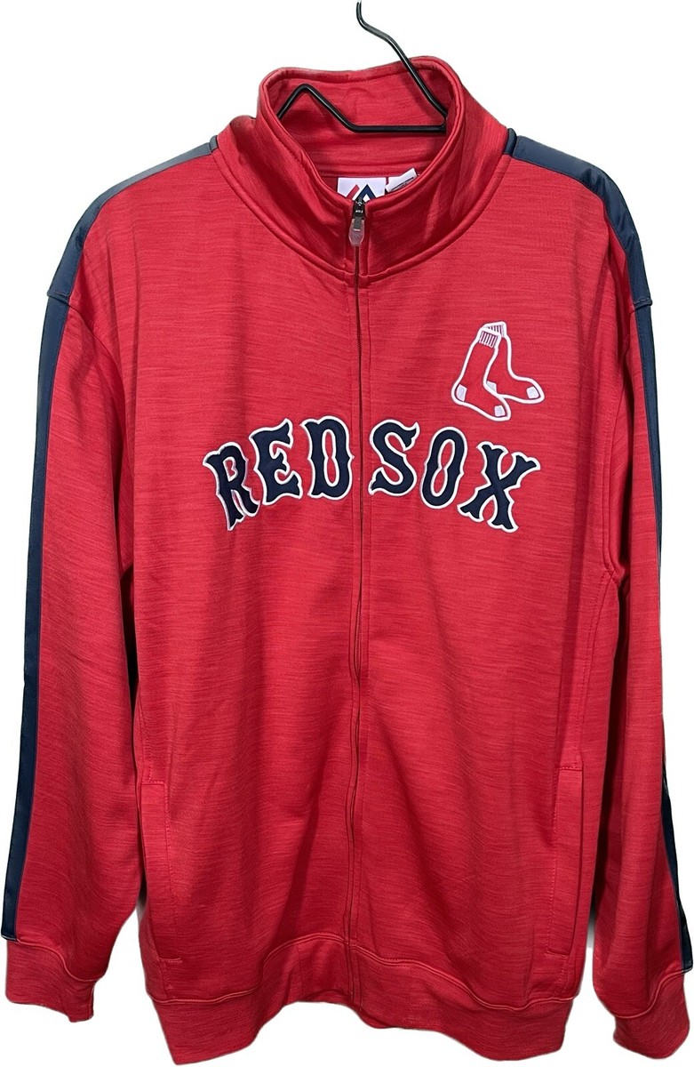 Majestic Men's Boston Red Sox Red/Navy Full Zip Jacket XL | eBay
