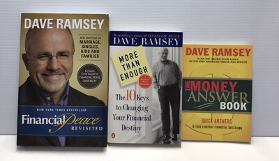 DAVE RAMSEY Book Lot (3) Money Answer Book FINANCIAL PEACE More than Enough