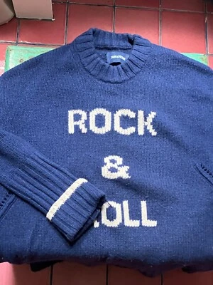 Pull bleu Rock ZADIG ET VOLTAIRE taille XS = S Joli bleu lumineux 100% mérinos - Photo 1/4