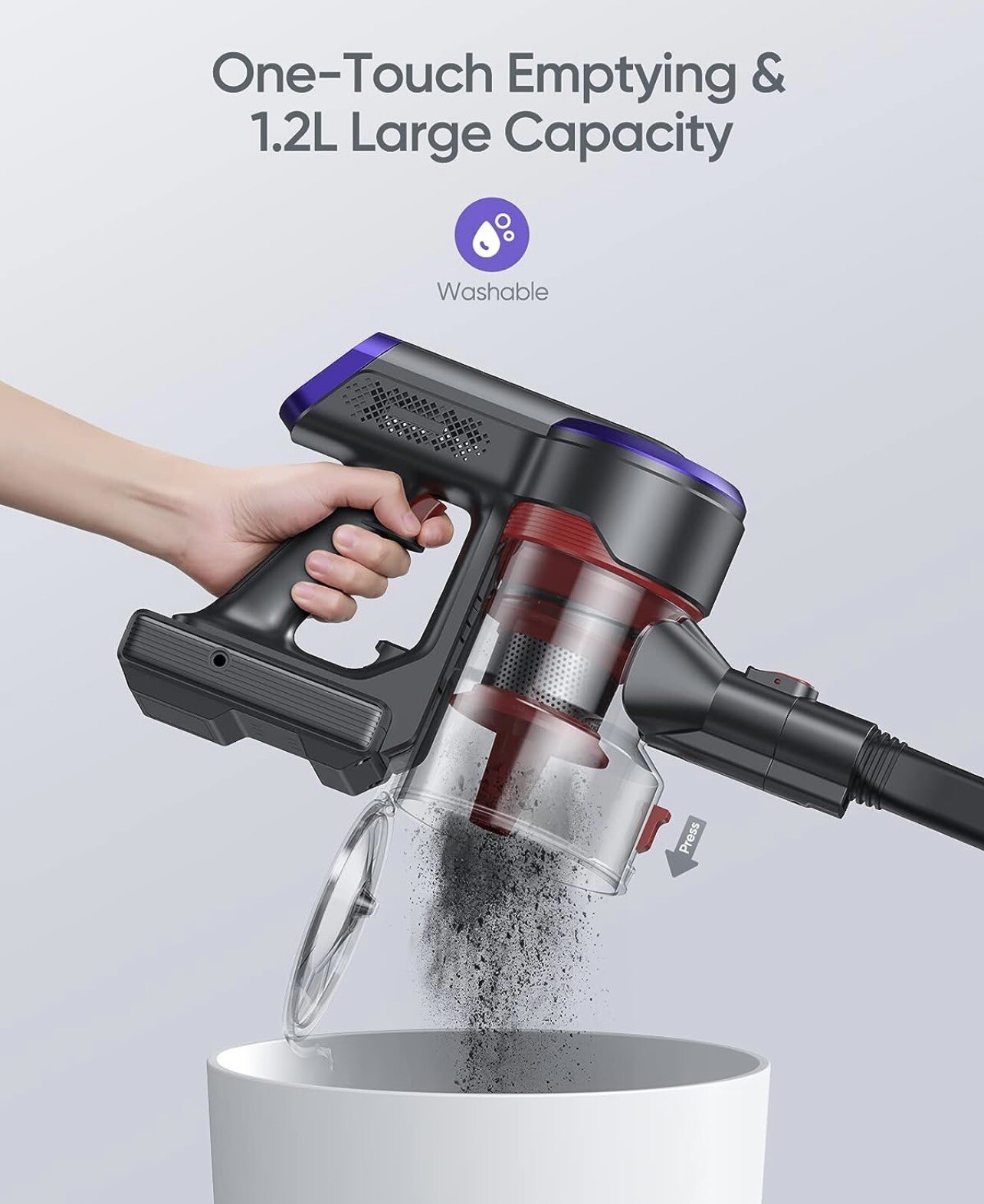 NEW BuTure Cordless Vacuum Cleaner Vc10 Powerful Stick Vacuum cleaner w battery eBay