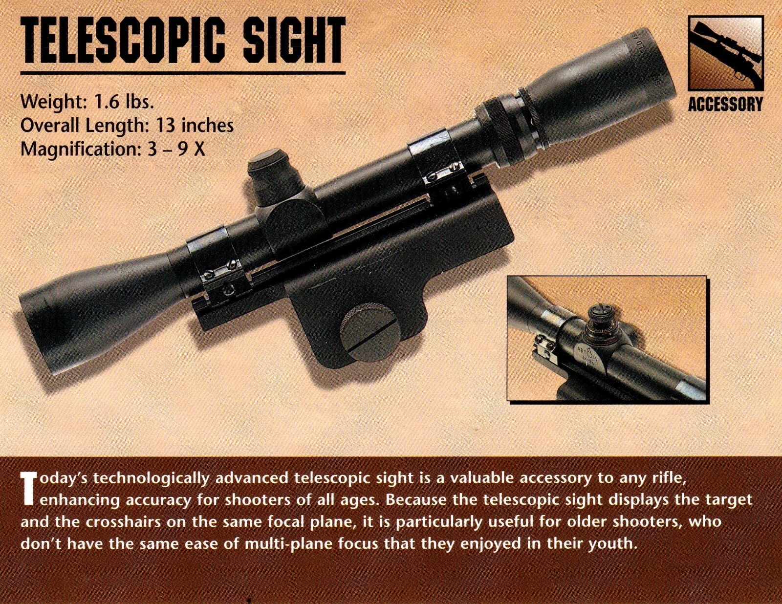 Telescopic Sight Classic Firearms Photo Card u