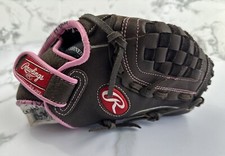 RHT Rawlings 10.5 Inch Girls Fastpitch Softball Mitt Baseball Glove Brown FP105