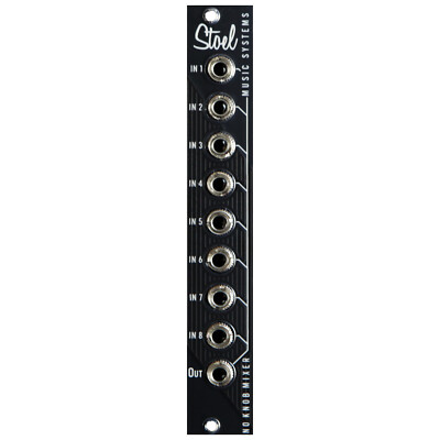 No-Knob Mixer in Dark Mode for Eurorack Modular by Stoel Music Systems