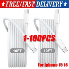 IPhone 16 15 Pro Max USB-C to USB-C Cable Fast Charger lot Type C Charging Cord
